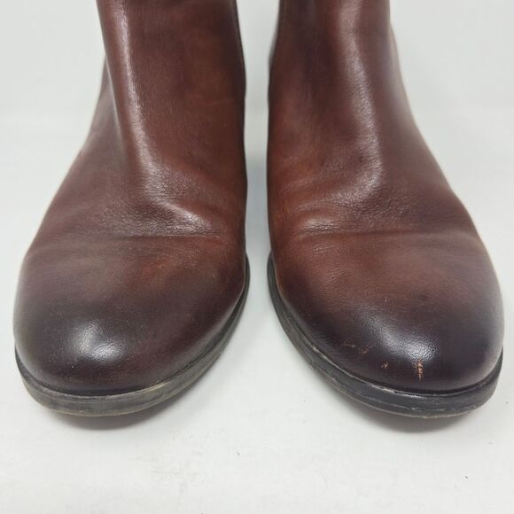 VINCE CAMUTO Booties Women's 10 M VP-Peamer Brown Leather Ankle Boots Shoes - Picture 4 of 14
